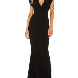 Norma Kamali Elegant Black Evening Gown